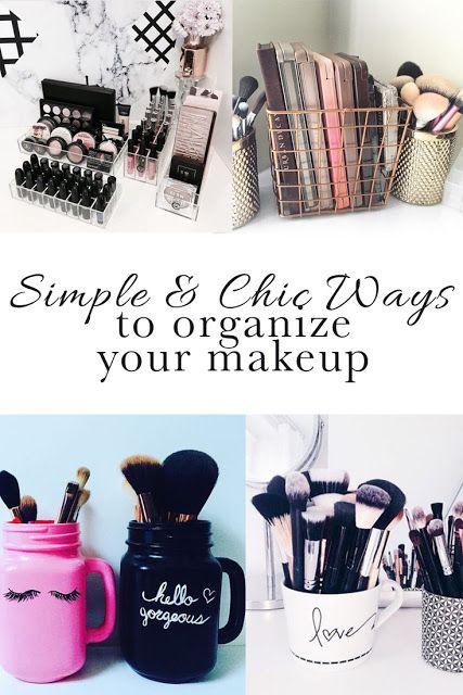 5 simple and chic ideas to organize your makeup and get your bathroom decluttered! Rangement Makeup, Diy Makeup Storage, Diy Makeup Vanity, Makeup Organization Diy, Some Makeup, Makeup Organization Vanity, Ways To Organize, Beauty Make-up, Glo Up