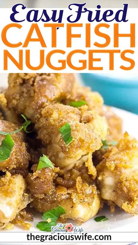 Catfish Bites Recipes, Deep Fried Catfish Nuggets, Catfish Nugget Recipes Fried, Catfish Nugget Recipes, Deep Fried Catfish, Air Fry Fish Recipe, Catfish Nuggets Recipes, Fried Catfish Nuggets, How To Cook Catfish