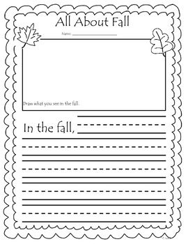 All About Fall Writing I Like Fall Because Writing Template, Thanksgiving Writing Grade 1, Fall Writing Activities, Fall Facts, Writing Skill, Fall Writing, 3rd Grade Writing, Halloween Writing, Writing Prompts Funny