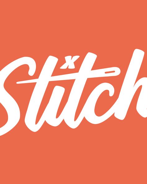 New branding for Stitches n Things 🧵⚡ Playing on the business name, I started with typeface exploration to find a free-flowing tyepface representative of embroidery threads. Then I customised the type and created a sewing needle to cross the t's and a small 'x' shape representing a single stitch to dot the i. Stitching Logo, New Branding, Embroidery Threads, Sewing Needle, Free Flowing, Business Names, Embroidery Thread, Stitching, Dots