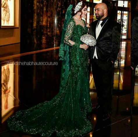 Green Nikkah Dress, Nikkah Dress Muslim, Green Nikkah, Afghan Bride, Green Afghan, Afghan Wedding Dress, Muslim Wedding Hijab, Afghani Clothes, Green Wedding Dresses