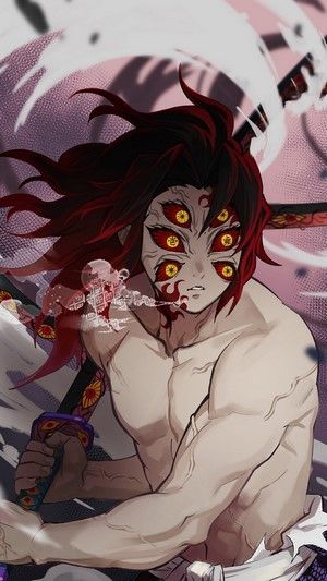 Kimetsu No Yaiba, Anime Character, Demon Slayer, Moon, Red, Hair, Anime