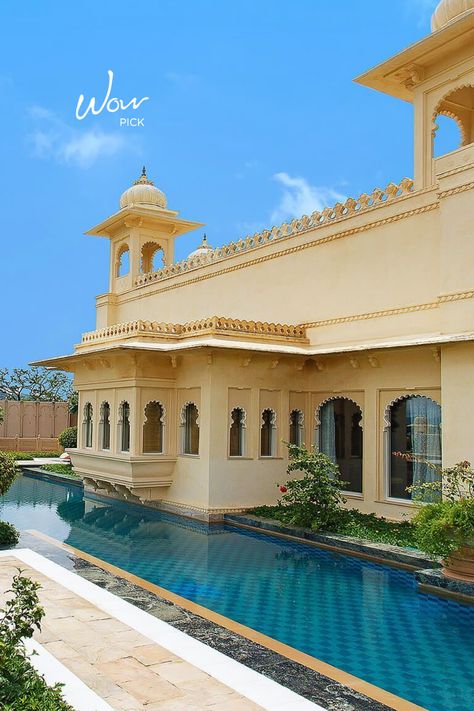 Rajasthani Palace, Haveli Architecture, Udaivilas Udaipur, Oberoi Udaivilas, Udaipur Palace, Oberoi Hotels, India Palace, Resort Interior Design, Resort Design Plan