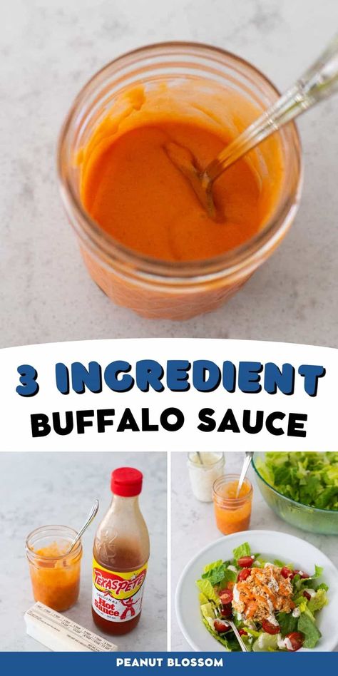 Texas Pete Hot Sauce Recipe, Buffalo Sauce Recipe Easy, Easy Buffalo Sauce, Easy Homemade Buffalo Sauce, Guy Food, Buffalo Sauce Recipe, Texas Pete, Peanut Blossoms, Wing Sauce Recipes