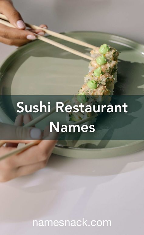 Sushi Restaurant Name Ideas, Sushi Business, Sushi Names, Sushi Store, Hibachi Restaurant, Fruit Sushi, Sushi Bake, Asian Bistro, Sushi Menu