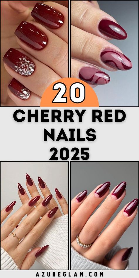 Discover timeless beauty with Cherry Red Nails 2025, a collection of 20 aesthetic ideas for almond, square, and coffin nail shapes. From acrylic short designs to glossy polish, these styles cater to every occasion. French tips, chrome finishes, and dark gel details enhance the richness of cherry red. Elevate your style with these chic and versatile manicure options. French Manicure Red Tips Square, Ruby Color Nails, Nail Ideas Cherry Red, Dark Red Nail French Tip, Red Natural Nails Design, Cranberry Red Nails Design, Red Micro French Nails, French Manicure With Red Tips, Cherry Red Nails With Design