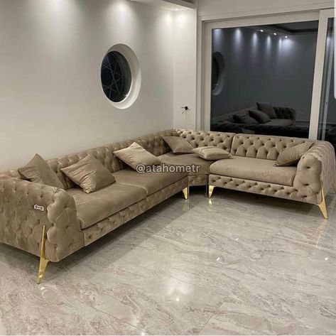 Crushed Velvet Sofa, Mirrored Bedroom Furniture, Luxury Furniture Sofa, Luxury Sofa Design, Corner Sofa Design, Soft Furniture, U Shaped Sofa, Living Room Sofa Design, Premium Sofa