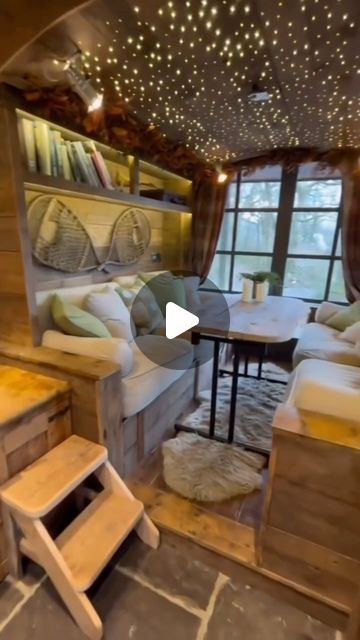 Tiny House | Tiny Home on Instagram: "RUB-a-Dub 😍 A BOX Truck with a Tub! 🛁 WAIT for it!…and there’s more,
a retractable bed, bunk beds in the back, a full bathroom, wood burning stove and when it is parked, because you don’t need to drive this all over town, there is a huge deck and a water hook. THIS is a ⭐️⭐️⭐️⭐️⭐️ dream cabin that you can relocate seasonally. 😍 see more of this build @thefatponyworkshop

#tinyhouse #tinyhome #vanlife" Truck Tiny House, Retractable Bed, Bed Bunk, Bathroom Wood, Dream Cabin, Box Truck, Full Bathroom, Wait For It, Wood Burning Stove