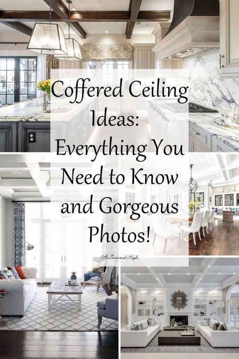 Decorative Ceiling Beams Ideas, Coffered Ceiling Ideas Living Room, Coffered Ceiling Lighting, Modern Coffered Ceiling, Coffered Ceiling Kitchen, Coffered Ceiling Family Room, Coffered Ceiling Dining Room, Coffered Ceiling Ideas, Wood Coffered Ceiling