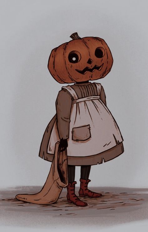 Spooky Backpack Drawing, Witchcore Drawing, Pumpkin Person Art, Pumpkin Girl Drawing, Halloween Girl Drawing, Pumpkin Head Tattoo, Halloween Costume Drawing, Pumpkin Head Drawing, Pumpkin Head Art