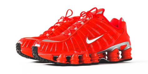 Nike Shox Tl, Red Nike, Nike Shox, Jordan 3, Sportswear Brand, Sneakers Men Fashion, New Nike, Hoka Running Shoes, Luxury Lifestyle