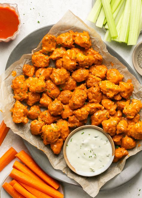 Fried Buffalo Chicken, Breaded Chicken Thighs, Spicy Chicken Bites, Creamy Honey Mustard Chicken, Freezing Cooked Chicken, Buffalo Chicken Tenders, Chicken Bites Recipes, Buffalo Chicken Bites, Gimme Delicious