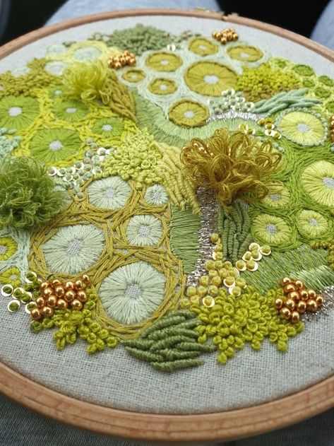 Hand Embroidery Ideas, Embroidery Crafts, Abstract Embroidery, Textile Art Embroidery, Embroidered Art, Hand Embroidery Projects, Textile Fiber Art, Creative Embroidery, Sewing Embroidery Designs