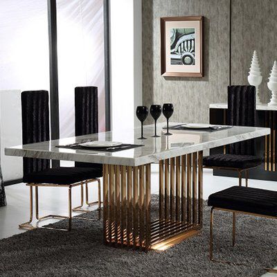 Buster Dining Table Dining Room Table Marble, Luxury Dining Tables, Marble Top Dining Table, Dining Room Design Modern, Casa Country, Small Kitchens, Luxury Dining Room, Marble Dining, Luxury Dining