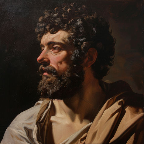 Marcus Aurelius, baroque oil painting style, by Caravaggio and Titian and Peter Paul Rubens, chiaroscuro lighting, detailed brushwork, elegant , classical composition, classical art gallery setting, soft natural light Baroque Oil Painting, Marcus Aurelius Painting, Titian Paintings, Baroque Portrait, Chiaroscuro Lighting, Caravaggio Paintings, Art Vibe, Master Studies, Body Muscles