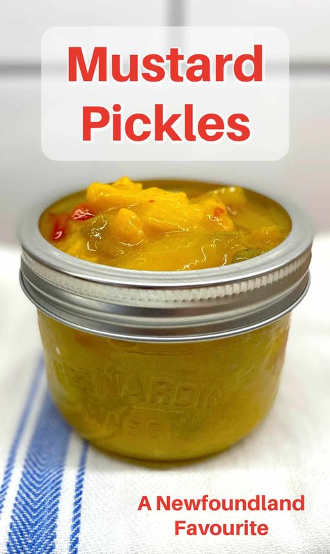 Sweet Mustard Pickles Recipe, Mustard Pickle Recipe, Jiggs Dinner, Pickled Beets Recipe, Traditional Meals, Newfoundland Recipes, Mustard Pickles, Rock Recipes, Holiday Hosting