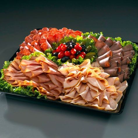 meat tray ideas. They need to be small squares for the crackers and cheese. Roast beef, ham, salami and pepperoni. All meat tray. Separate from vegetarian food.: Meat Cheese Platters, Deli Platters, Deli Tray, Meat And Cheese Tray, Meat Trays, Cheese Trays, Meat Platter, Tray Ideas, Party Trays