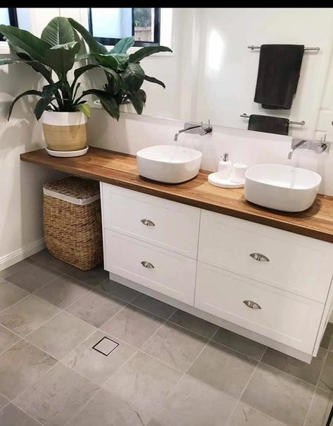 Vanity With Laundry Hamper, Bathroom Hampers, Bathroom Inspo Interior Design, Bathroom Laundry Baskets, Bathroom Vanity Storage, Double Vanity Bathroom, Bathroom Design Decor, Bathroom Inspiration Decor, Kitchen Remodeling Projects