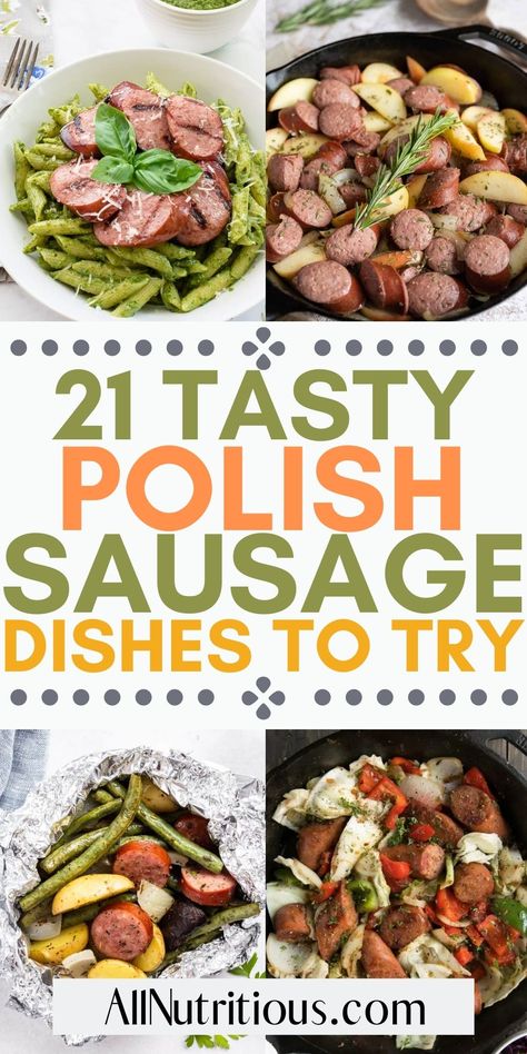 Polish Sausage Dinner Ideas, Recipes With Kielbasa, Leftover Sausage Recipes, Sausage Dinner Ideas, Easy Polish Recipes, Easy Kielbasa Recipes, Kilbasa Sausage Recipes, Kielbasa Sausage Recipes, Polish Sausage Recipes