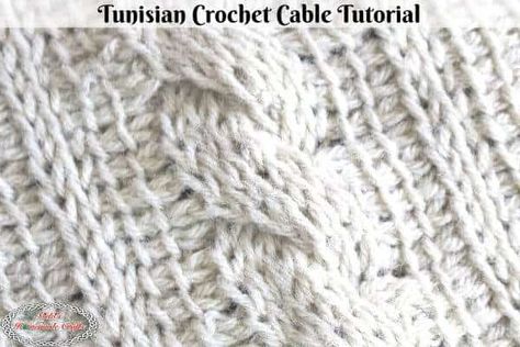 Tunisian Cable Crochet, Tunisian Crochet Free, Crochet Cables, Crocheted Cow Pattern, Crochet Tunisian, Tunisian Crochet Pattern, Tunisian Crochet Hook, Tunisian Crochet Patterns, Tunisian Crochet Stitches