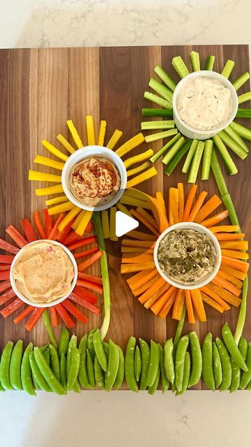 Flavored Hummus, Veggie Flowers, Veggie Board, Flower Board, Veggie Tray, Sugar Snap Peas, Snap Peas, Family Ideas, Green Onion