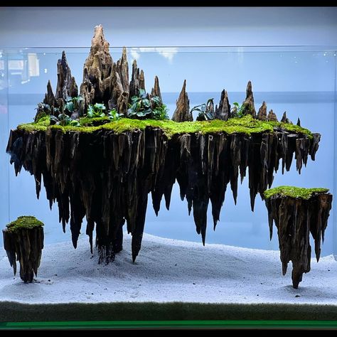 Aquascape,Aquarium Decor, Fisk tank decor, tank decor,Shrimp tank,Aquarium, Kitchen Island Aquarium, Island Aquarium, Flying Island, Aquascape Design, Fish Tank Decor, Shrimp Tank, Aquarium Landscape, Aquascape Aquarium, Decoration House