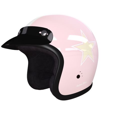 ECE Retro Star Check this out! My very personal #helmade design on helmade.com :https://www.helmade.com/en/helmdesign-bandit-ece-jet-motorcycle-helmet-retro-star-2571.html Helmet Aesthetic, Cute Helmet, Barang Aesthetic, Pink Helmet, Helmet Storage, Motocross Racing, Vintage Motocross, Open Face Helmets, Helmet Design