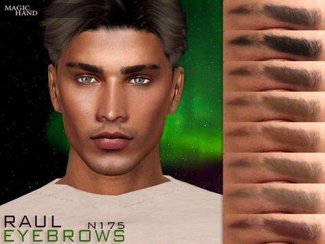 Boys Eyebrows, Cc Sims 4 Hair, Eyebrow Cut, Eyebrow Slits, Male Sims, Sims 4 Hair Male, Sims 4 Cc Eyes, The Sims 4 Skin, Yellow Eyeshadow