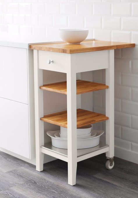 Small Kitchen Shelves Ideas, Kitchen Cart Ideas, Small Kitchen Islands, Small Kitchen Shelf, Small Kitchen Cart, Kitchen Improvements, Narrow Kitchen, Small Kitchen Organization, Kitchen Stand