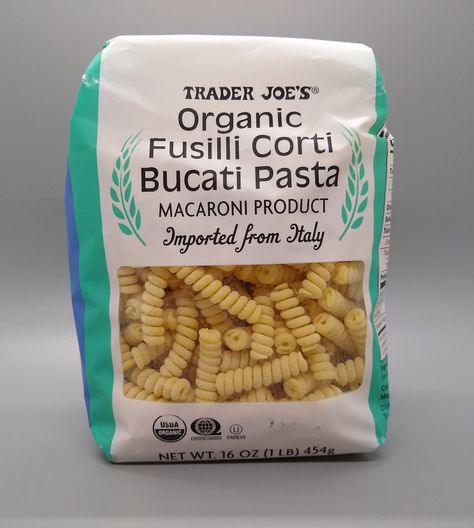 Trader Joe's Organic Fusilli Corti Bucati Pasta Trader Joes Pasta, Trader Joe’s Tortellini Recipe, Fusilli Corti Bucati Recipes, Trader Joe's Pasta, Fusilli Bucati, Trader Joe’s Peri Peri Sauce, Trader Joe’s Organic Lemon Torchietti Pasta, Trader Joe’s Gnocchi, Fun Pasta