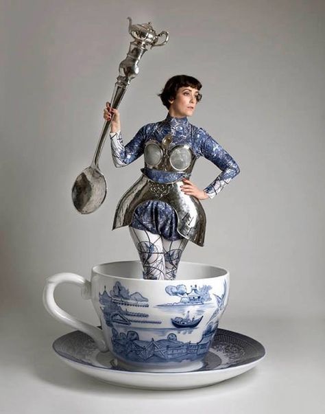 Tempest in a teacup Steampunk Tendencies, Design Assistant, 3d Studio, Surrealism Photography, Mad Tea Party, Light Spring, My Cup Of Tea, Tea Art, Prop Design