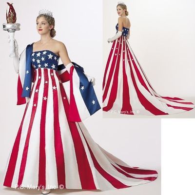 cynthia Patriotic Prom Dress, American Costume, Fourth Of July Costume Ideas, Patriotic Wear For Pageants, Usa National Costume, Patriotic Wedding Dress, Flag. Dress, Pageant Patriotic Wear, American Flag Dress