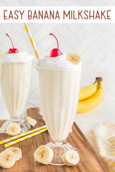 Banana Milkshake Recipe, Lavender Honey Ice Cream, Homemade Milkshake, Fruity Dessert, Milkshake Flavours, Best Milkshakes, Raspberry Ice Cream, Milkshake Recipe, Banana Milkshake