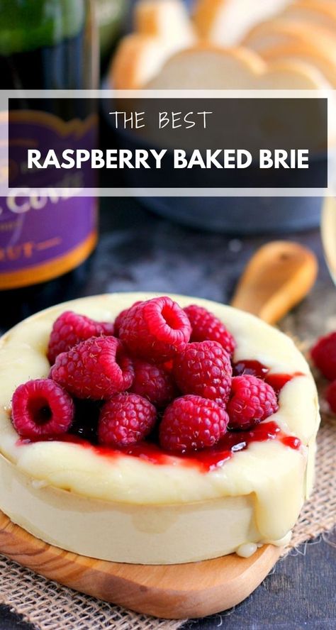 This Raspberry Baked Brie is sweet, savory, and perfect for entertaining during the holiday season. It makes an easy and impressive appetizer with minimal prep time! #brie #bakedbrie #raspberrybakedbrie #bakedbrierecipe #appetizer #snack #cheeseappetizer #appetizerrecipe #holidayappetizer #holidayrecipe #christmasappetizer Baked Brie Appetizer, Dessert Nachos, Brie Appetizer, Impressive Appetizers, Reuben Sandwich, Holiday Appetizer, Party Appetizers Easy, Superfood Recipes, Ranch Dip