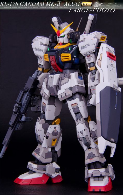 RG 1/144 Gundam Mk-II AEUG - Customized Build Gundam Mk2, Gundam Mk Ii, Destiny Gundam, Mech Art, Gundam Mobile Suit, Custom Gunpla, Gundam Custom Build, Gunpla Custom, Custom Gundam