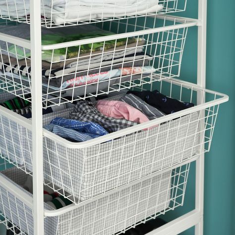 Wire shelf closet organization