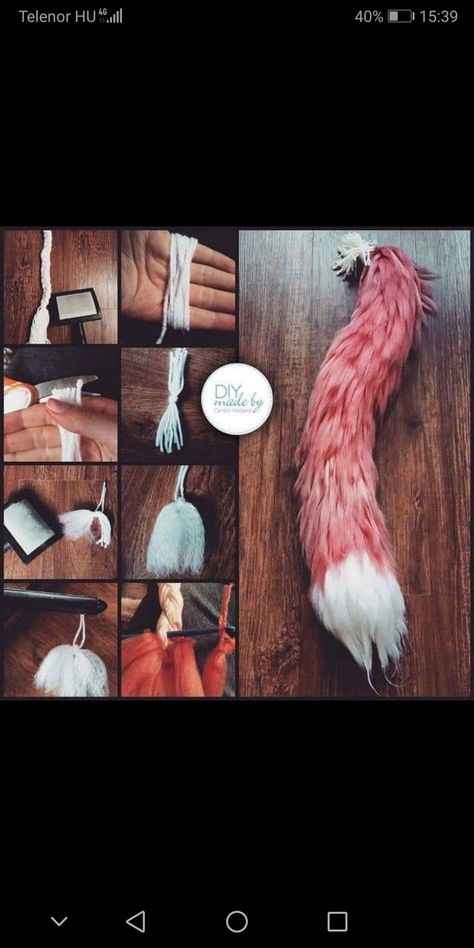 Fursuit Tutorial, Cosplay Tutorial, Cosplay Diy, Cosplay Tips, Yarn Tail, Halloween Make Up, Fantasy Costumes, Cosplay Props, Halloween Make