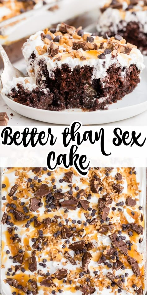 Better Than Anything Cake, Easy Bake Cake, Cake Easy Recipe, Apple Cake Recipe Easy, Beach Dessert, Coconut Poke Cakes, Whipped Cream Desserts, Chocolate Cake From Scratch, Toffee Chocolate