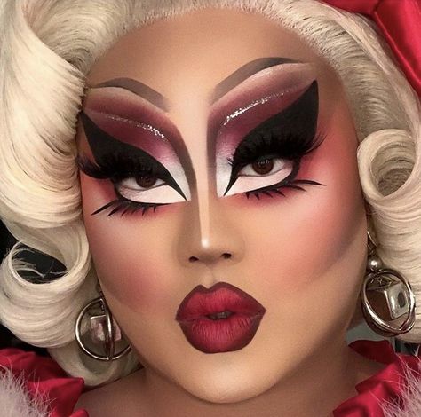 10/30/23, KimChi, Age 36, Photo by KimChi, Source: @KimChi_Chic on instagram Kimchi Makeup, Kimchi Drag Queen, Drag Makeup Ideas, Kim Chi Drag, Worst Makeup, White Face Makeup, Goth Makeup Tutorial, Lgbtq Fashion, Preppy Makeup