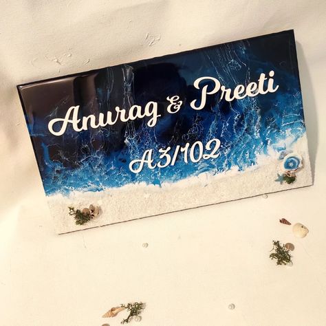 Here's delivering happiness to your 🏡!!! #resinartistsofinstagram #resinnameplate #customizednameplates #resinartaustralia #resinartrussia resin artist, gurgaonartist, artblogger, homedecor, homedecorideas, resin tutorial, interior design, functional art, nameplates, customisednameplate, resinnameplate, nameplatesforhome Resin Nameplate, Aesthetic Crafts, Resin Artist, Wallpaper Sky, Iphone Wallpaper Sky, Resin Craft, Resin Tutorial, Poster Collection, Functional Art