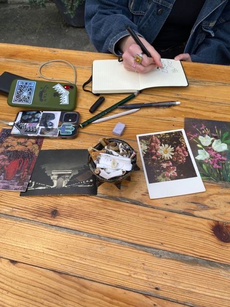 Leather Journal Aesthetic, Messy Journal Aesthetic Grunge, Kurt Cobain Diary Journals, Black Leather Journal, Nik The Booksmith Junk Journals, Journal Aesthetic, Leather Journal, Leather