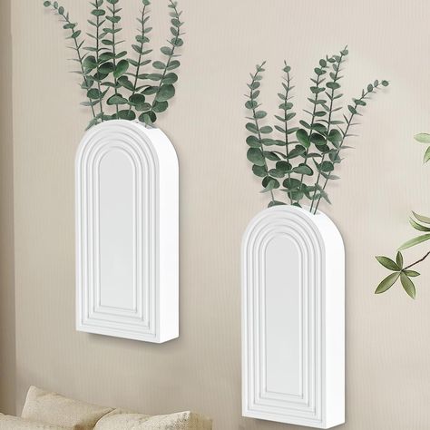 PRICES MAY VARY. 🍀【Create a Striking Display with 2 Wooden Wall Planters】Our wall planters for indoor plants have a simple and elegant appearance, with hand-made carvings, each wall planter will add personality to any space with a perfect balance of modern, minimalistic, bohemian, and farmhouse styles. Perfect for decorating your living room, bedroom, dining room, entryway, office and more, the hanging planter can be used to display your favorite plants or flowers, or just as a stand alone piec Planters For Indoor Plants, Wall Vases, Wall Plant Hanger, Wall Decor Hanging, Wall Planters, Entryway Office, Wood Planter, Ceramic Wall Decor, Fa Fal