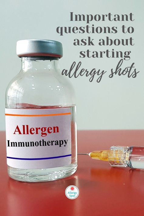 A comprehensive list of the questions to ask about starting allergy shots (immunotherapy injections) to treat environmental allergies to pollens, dust mites, moulds and animals. All the things you need to know and to discuss with your allergist before you start allergy shots, including how immunotherapy works, how much it costs, how often and how long you have to have injections, the risk of reactions and more. Environmental Allergies, Hay Fever Symptoms, Mold Allergy, Dust Mite Allergy, Allergy Shots, Learn Yoga Poses, Medical Words, Dust Allergy, Allergic Rhinitis