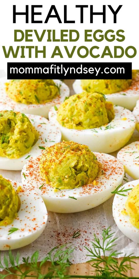 Avocado Deviled Eggs Recipe Best, Deviled Eggs With Avocado Recipe, Deviled Avocado Eggs, Avacodo Deviled Eggs Recipe, Deviled Eggs With Avocado, Traditional Deviled Eggs, Brunch Treats, Avocado Deviled Eggs Recipe, Eggs With Avocado