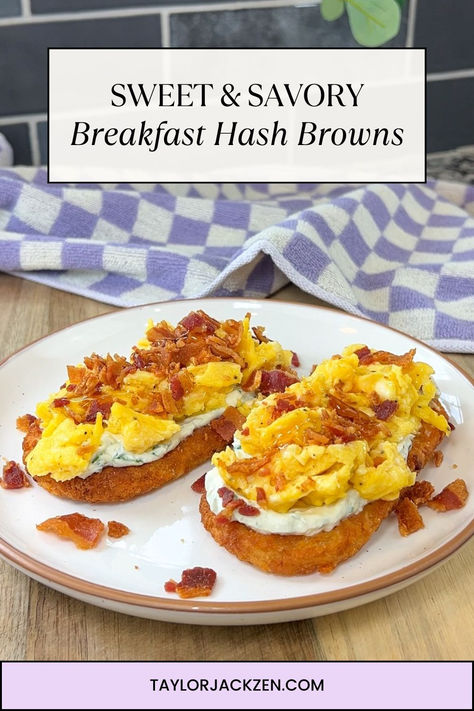 SWEET & SAVORY BREAKFAST LOADED HASH BROWNS 😮‍💨 who wants one??

#loadedhashbrowns #hashbrowns #viralrecipe #breakfastideas #breakfast #breakfastinspo #baconandeggs Loaded Hashbrowns Breakfast, Hashbrown Patty Breakfast Ideas, Breakfast Ideas With Hashbrown Patties, Hashbrown Breakfast Meal Prep, Fully Loaded Hash Browns, Hash Brown Toast, Breakfast With Hashbrown Patties, Hashbrown Breakfast Sandwich, Hashbrown Patty Recipes