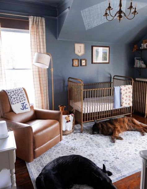 nursery ideas, vintage inspired nursery, fall baby shower themes, home bedroom refresh, hotel vibe bedroom, house warming gift, living room decor colors, office decor workplace, bedroom ideas, room ideas, home decor, living room decor, bedroom, bedroom decor, living room inspiration, living room, room ideas aesthetic, bedroom inspirations, bedroom ideas for small rooms, master bedrooms decor, small bedroom ideas, nursery ideas, nursery for boy, nursery inspo, leather recliner Dark Blue Nursery Ideas, Moody Baby Nursery, Navy Baby Room, Nursery Ideas Vintage, Navy Blue Nursery Boy, Dark Blue Nursery, Dark Wood Nursery, Decor Small Bedroom, Tan Nursery