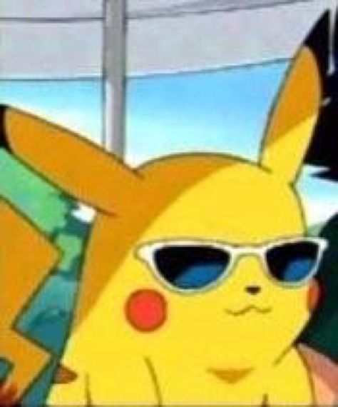 You may be cool, but you will never be Pikachu wearing sunglasses cool. Pikachu Pfp, Glasses Pfp, Sunglasses Meme, Pfp Cool, Pokemon Vs Digimon, Pikachu Funny, Disney Canvas Art, Pikachu Wallpaper, Cute Pikachu