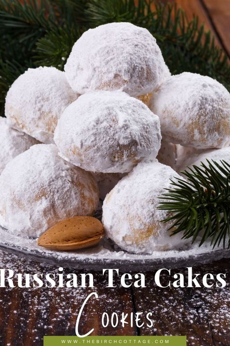 Russian Tea Cakes Recipe aka Mexican Wedding Cookies Recipe For Russian Tea, 9x13 Brownie Recipe, Russian Tea Cakes Recipe, Russian Teacakes, Snowball Christmas Cookies, Russian Tea Cakes, Pilgrim Life, Russian Tea Cake, Mexican Wedding Cookies