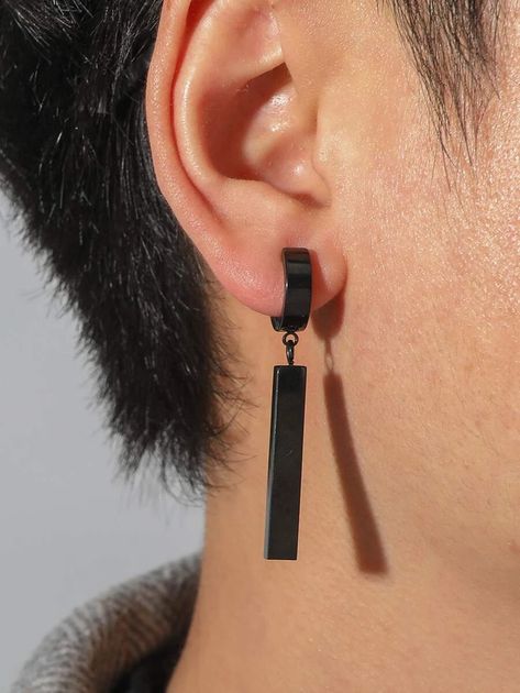 Men Geometric Drop Earrings | SHEIN USA Men's Piercings Ears, Men's Piercings, Long Silver Earrings, Bts Inspired Outfits, Ear Cuff Earings, Mens Accessories Jewelry, Ear Cuffs, Men Earrings, Cuff Earrings