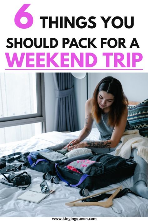 what to pack for a weekend Long Weekend Packing List, Pack For A Weekend Trip, Weekend Getaway Packing List, Long Weekend Packing, Weekend Trip Packing, Packing For A Weekend Trip, Weekend Packing List, 2 Days Trip, Weekend Packing